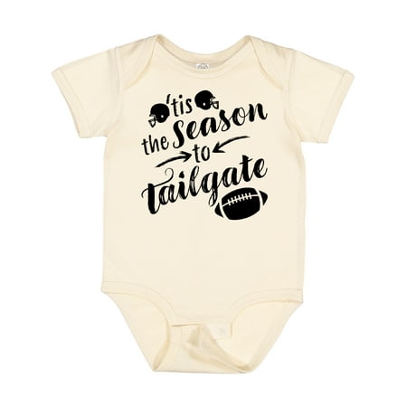 

Inktastic Tis the Season to Tailgate with Helmets and Football Gift Baby Boy or Baby Girl Bodysuit