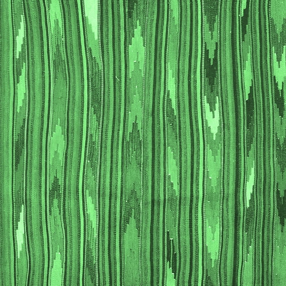 Ahgly Company Indoor Square Southwestern Emerald Green Country Area Rugs, 8' Square