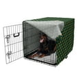 thumbnail image 5 of Oriental Dog Crate Cover, Geometric Inspired Moroccan Style Folklore Floral Motif, Easy to Use Pet Kennel Cover Small Dogs Puppies Kittens, 7 Sizes, Hunter Green Marigold, by Ambesonne, 5 of 6