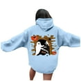 thumbnail image 1 of WEAIXIMIUNG Robe Chandail en Molleton Grande Taille 3X Sweat à Capuche Imprimé Lettre pour Femmes Manches Longues avec Poches, 1 of 7