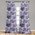 thumbnail image 2 of Flowers Window Curtains, Watercolor Blooming Wild Roses Vintage Floral Concept Soft Tones, Lightweight Decor 2-Panel Set with Rod Pocket, Pair of - 28"x63", Purpleblue Lilac and Fuchsia, by Ambesonne, 2 of 3