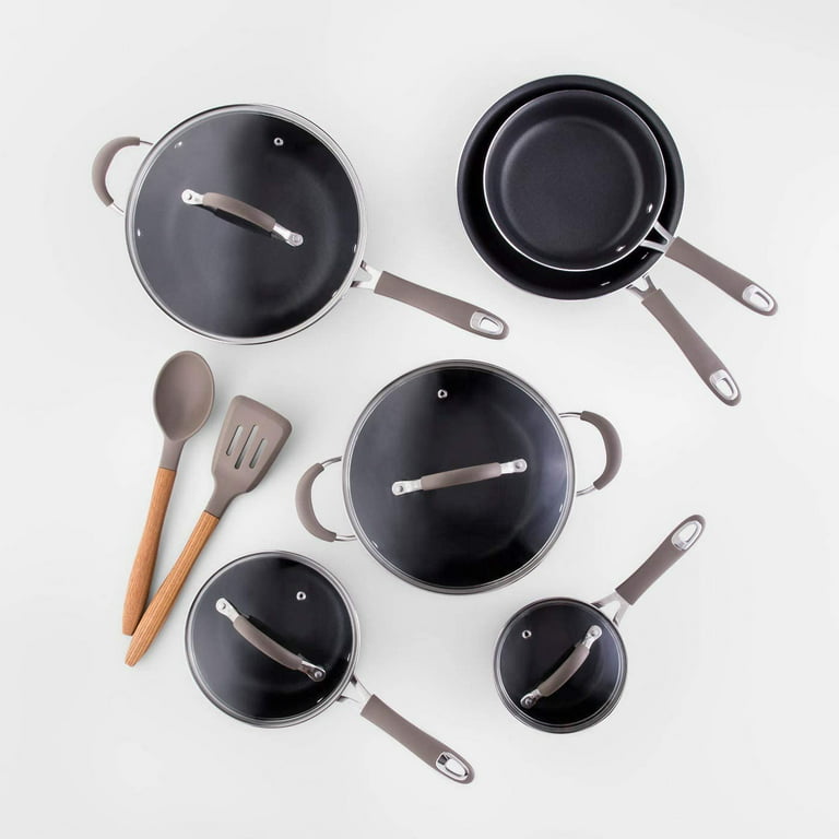 Cravings by Chrissy Teigen 12pc Aluminum Cookware Set Gray for