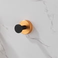 thumbnail image 2 of Tcbosik 4pcs Wall Mounted Aluminum Towel Hook, Keys Hook Towel Hanger for Entryway Bathroom Bedroom, Black & Gold, 2 of 5