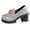 Grey, variant on Women's Casual Shoes Breathable Leather On Loafers Non Heel Ideal for Comfort Walking and Everyday Style