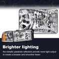 thumbnail image 3 of PIT66 Chrome Housing Amber Corner Headlights Lamp Fit For 94-02 Ram 1500 2500 3500, 3 of 5
