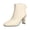 Beige, variant on Lovskoo 2024 Ankle Boots for Women Leather Wedding Dress Shoes Square Toe High Chunky Stacked Heels Fall and Winter Fashion Casual Booties Brown