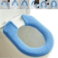thumbnail image 2 of Toilet Seat Cover, Plush & Thick Fabric Toilet Seat With Soft & Comfy/Soft Warm, 2PCS Stretchable Washable/Reusable Toilet Seats Covers for Bathroom, 2 of 7
