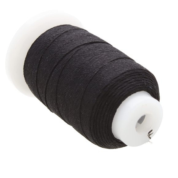 Cordón de seda The Beadsmith Pure Silk F, 420 pies, negro