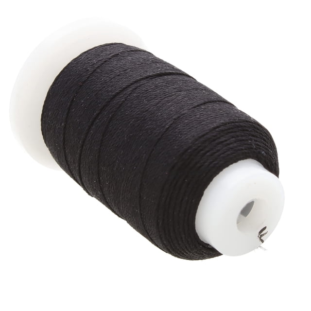 Cordón de seda The Beadsmith Pure Silk F, 420 pies, negro