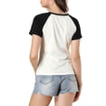 thumbnail image 3 of Allegra K Women's Summer Casual Short Sleeve Cartoon Cat Print T-Shirt, 3 of 6