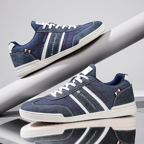 Men's Casual Canvas Sneakers – Classic Low-Top Skate Shoes for Walking, Daily Wear