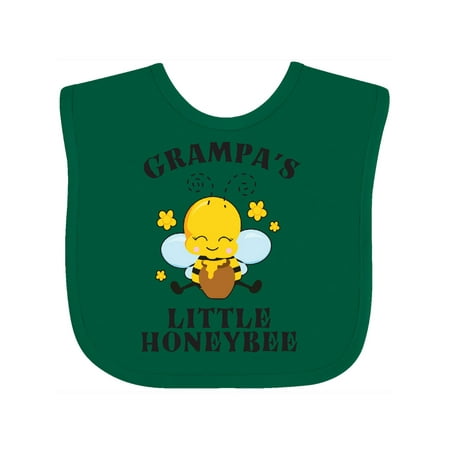 

Inktastic Cute Bee Grampa s Little Honeybee with Stars Gift Baby Boy or Baby Girl Bib