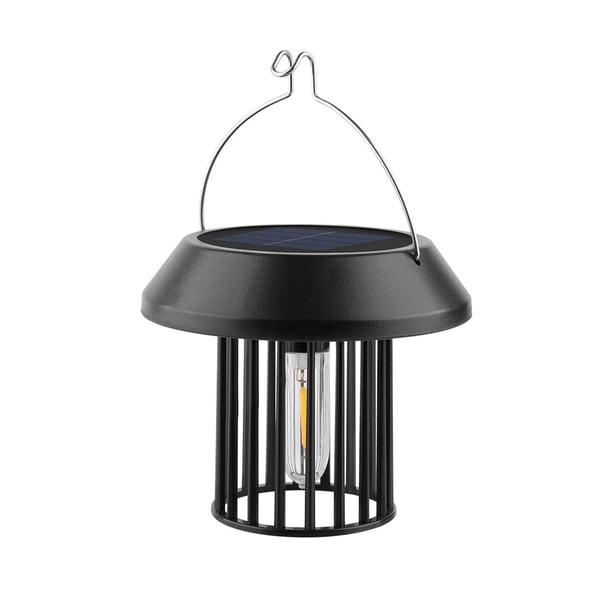 Luces De Jardín Paquete de 2 luces solares para patio, exteriores, impermeables, para jardín, luces colgantes de pared con LED COB blanco cálido JASKFLY