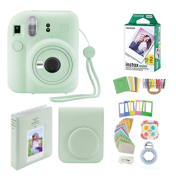Cámara instantánea Fujifilm Instax Mini 12 con funda y 20 películas