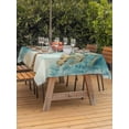 thumbnail image 4 of 60x102 Inch Outdoor Tablecloth with Umbrella Hole Zipper Rectangle Coastal Beach Tree Rectangular Tablecloths Outside Waterproof Summer Vintage Tropical Plant Patio Table Cloth Cover for Picnic Party, 4 of 8