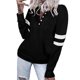 thumbnail image 4 of Moda Mujer Casual Rayas Estampado Manga Larga Buton V-Cuello Tops Blusa Pompotops gfhjh11479, 4 of 9