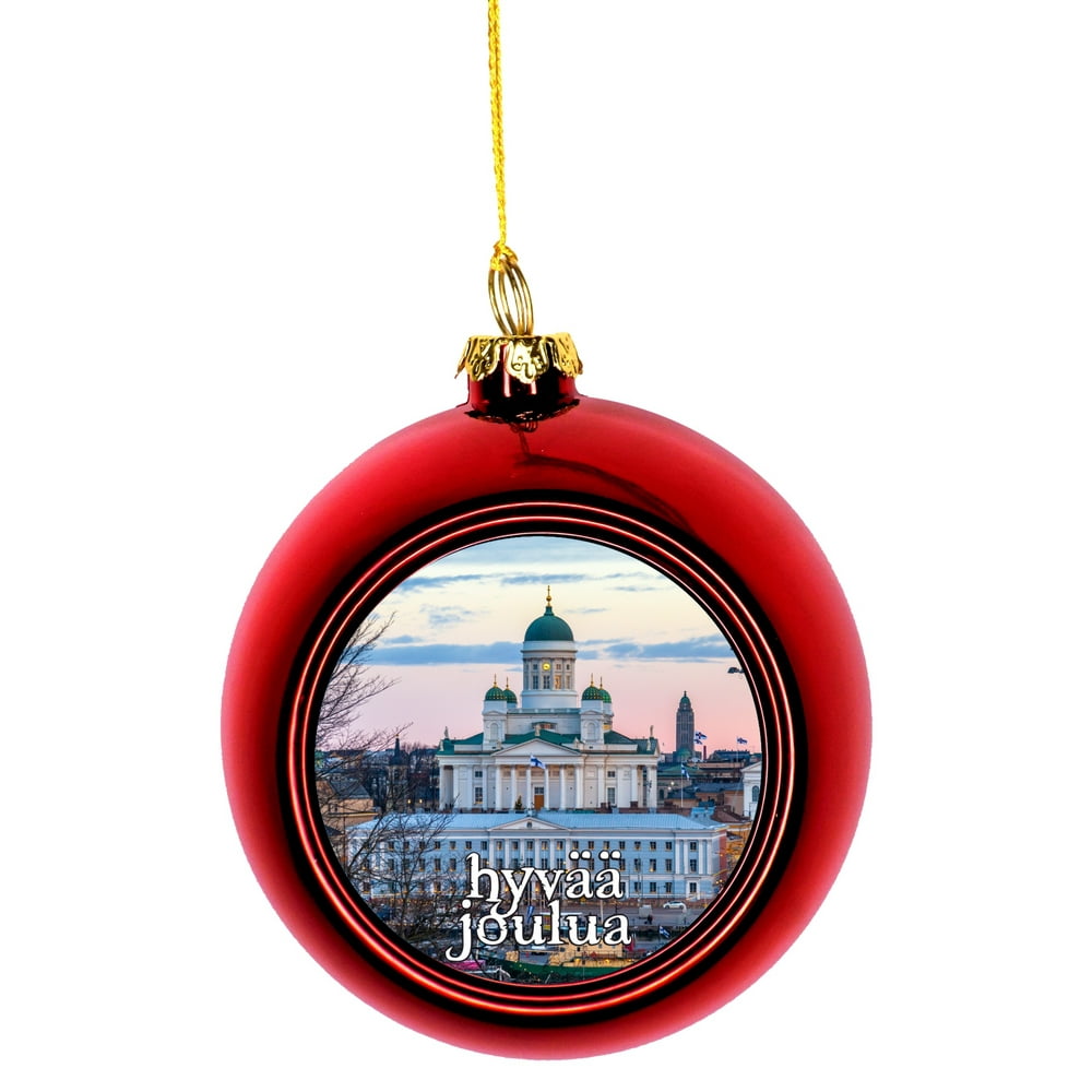 Christmas Ornaments Travel Helsinki Cathedral Finland Hyvaa Joulua ...