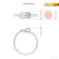 thumbnail image 5 of ANGARA Natural Solitaire Aquamarine Infinity Knot Engagement Ring in 14K White Gold for Women (Size-4mm) | March Birthstone, Birthday, Anniversary, Jewelry Gift for Women | Natural Aquamarine Ring, 5 of 10