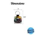 thumbnail image 5 of Motorcycle Racing Riding Helmet Watercolor Faux Leather Square Keychain, 5 of 7
