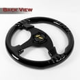 thumbnail image 2 of W-Power 330MM Black Wood Grain 6-Holes Matt Black Spoke 13-Inch Steering Wheel, 2 of 5
