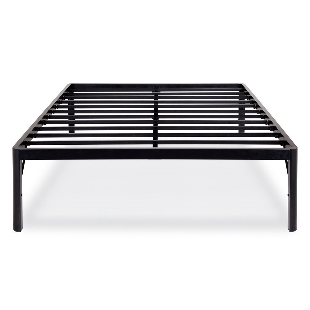 STAVE 18 Inch High Heavy Duty Steel Slat Bed Frame with Round Corners Twin