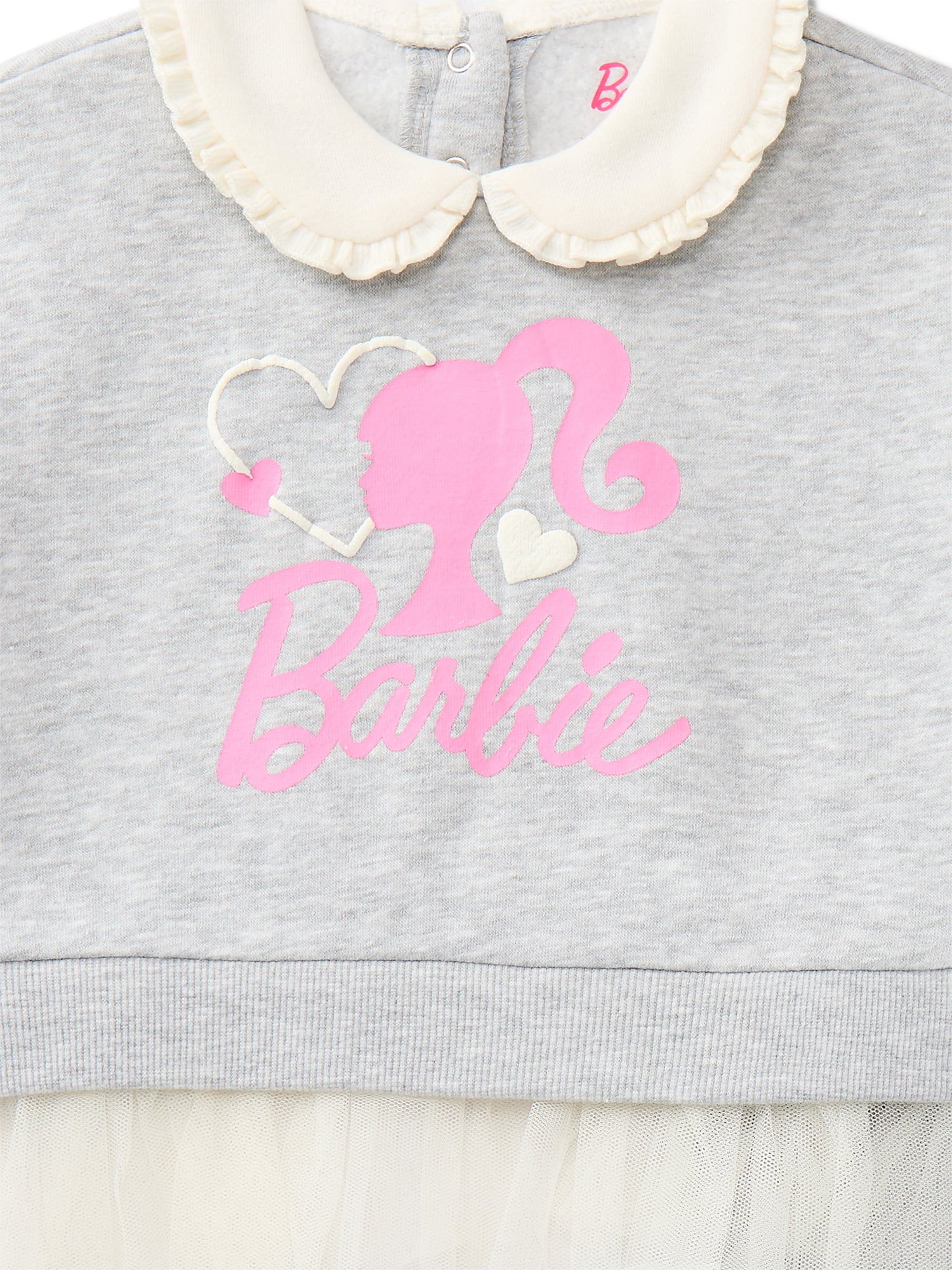 Barbie Baby Girls Long Sleeve Collared Tunic and Leggings Set, 2-Piece, Sizes 0/3M-24M