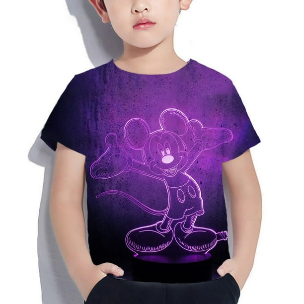 Camisetas para ninos camisetas bonitas de Mickey Mouse para bebes ropa de calle de manga corta para ninos de 3 a 12 anos camisetas Harajuku para ninos y ninas Disney140 heqiyong CONDUJO