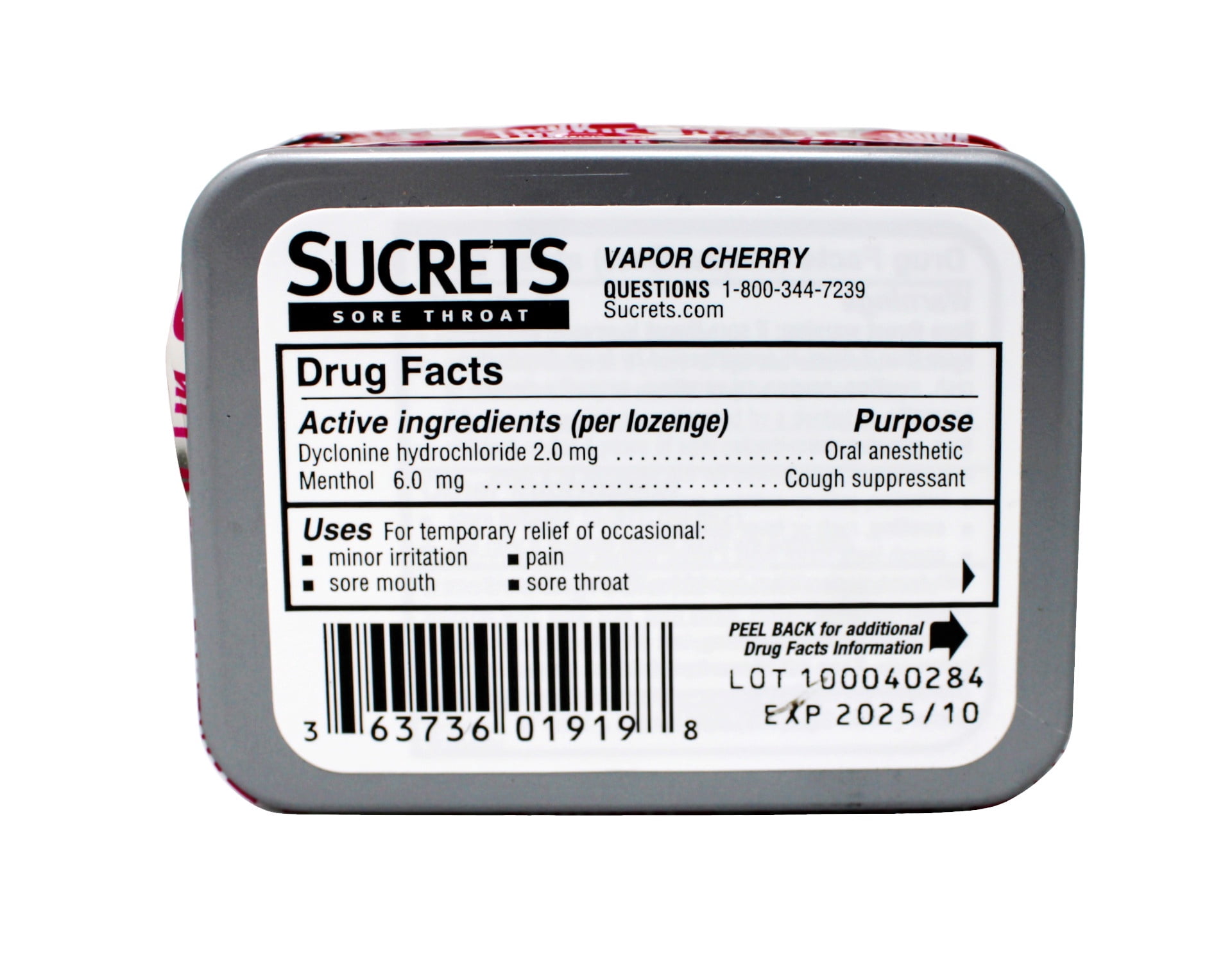 5 Pack Sucrets Sore Throat & Cough Vapor Cherry 18 Each