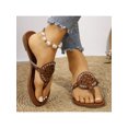 thumbnail image 5 of Women's Comfortable Brown Thong & Flip-Flop Summer Beach Flat Sandals, 5 of 7