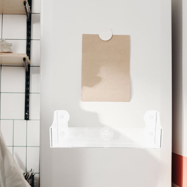 WRITWAA Étagère en Acrylique pour Réfrigérateur Design Clair avec Ventouse 1Ensemble