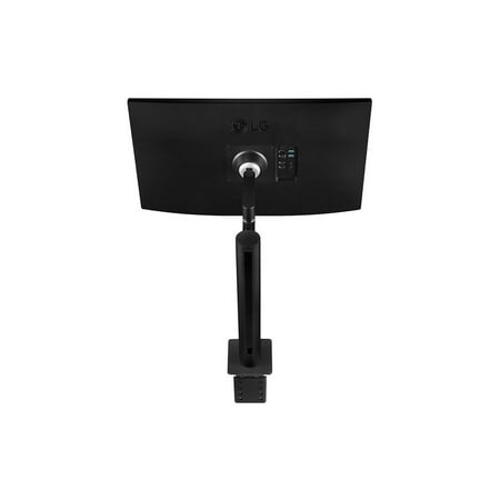 LG - 27” Ergo IPS QHD Monitor with Ergonomic Stand & C-Clamp - Black