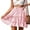 01 Pink, variant on Weiqiqre Long Skirts for Women Summer Boho Floral Print Mini Skirt High Waist Drawstring Tiered Skirts