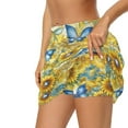 thumbnail image 2 of Garronmavis Tennis Skirt Inner Shorts Running Skirts for Women Golf Athletic A Line Golf Skirt With Pockets High Waisted Skorts Sunflower Butterflies, 2 of 7