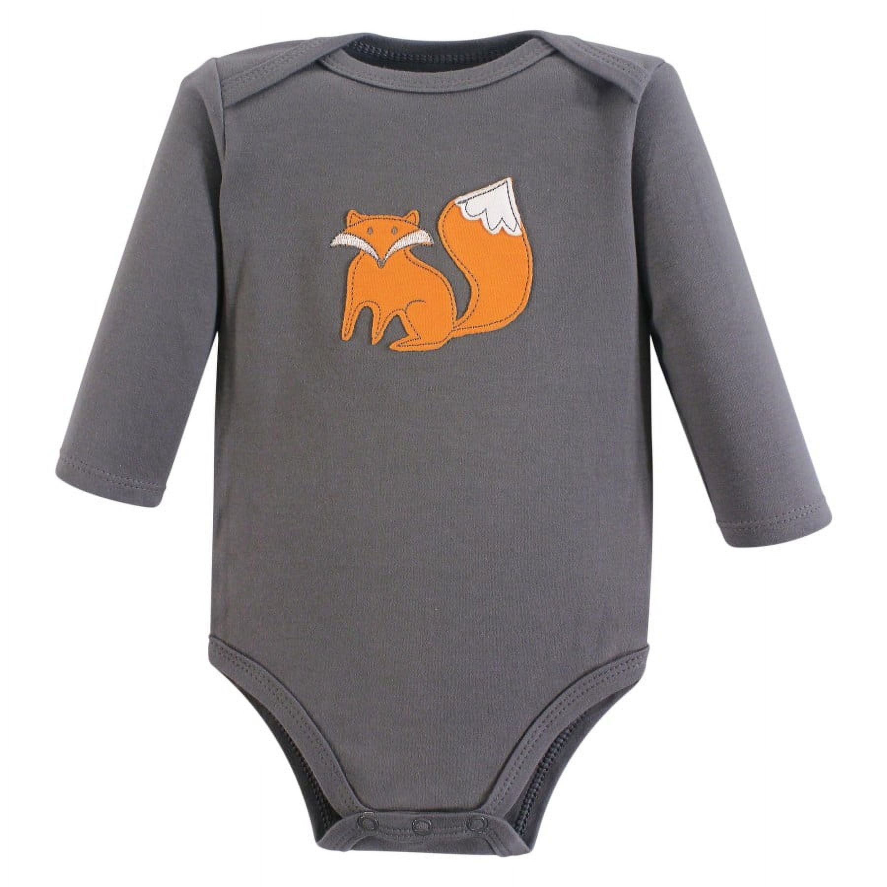 Hudson Baby Cotton Long-Sleeve Bodysuits, 3- Pack, Newborn- 24 Months