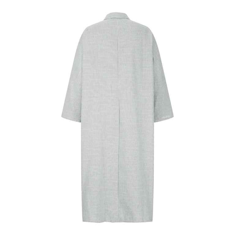 striped linen button dress The Carousel Cutie Dress