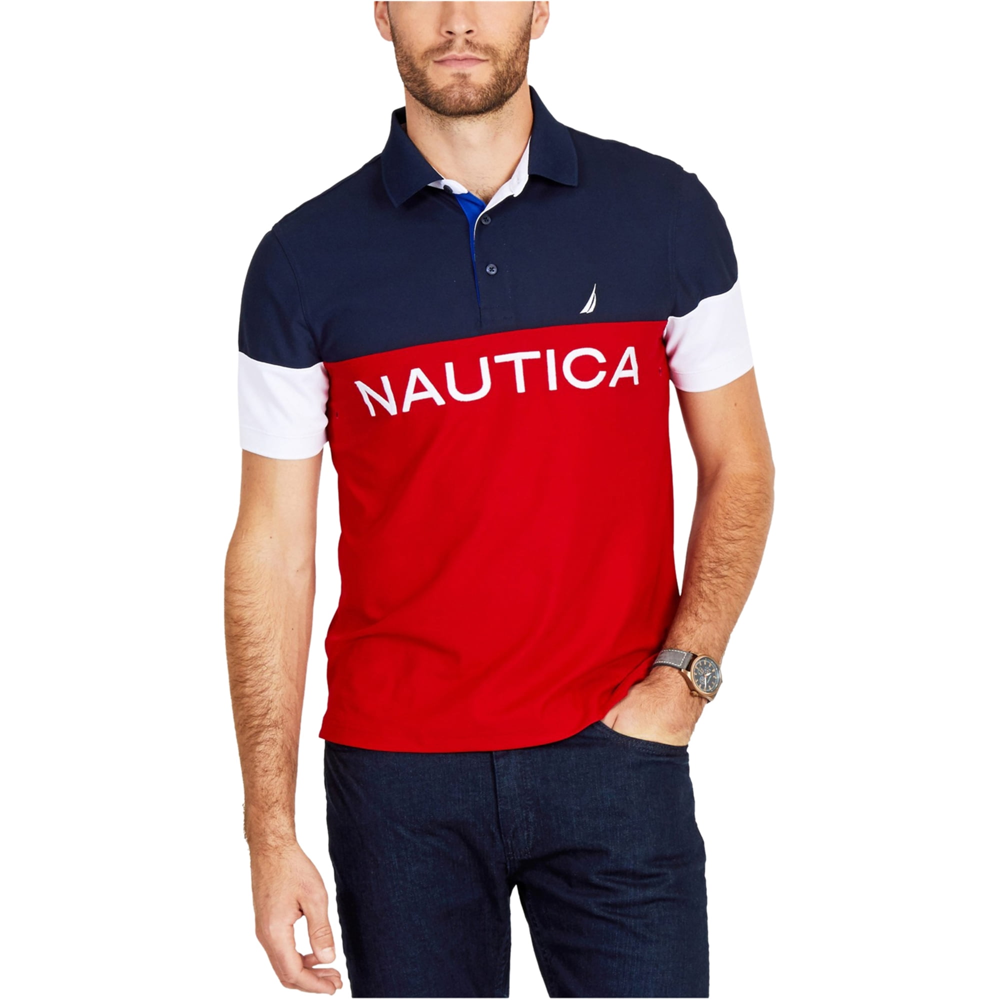 Nautica Nautica Mens Breathable Rugby Polo Shirt Walmart nautica-nautica-mens-breathable-rugby-polo-shirt-walmart