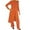 Orange, variant on Bixock Women Fall and Winter Outfit Set,Women Two-piece Set,Casual Set for Women Solid Color Round Neck Short Sleeve Top and Wide Leg Pants Everyday Set