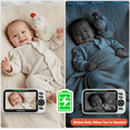 thumbnail image 6 of HelloBaby HB6352 Video Baby Monitor – 5″ LCD, No Wifi, Pan-Tilt-Zoom, 1000 ft Range, 6 of 7