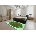 thumbnail image 5 of Ahgly Company Machine Washable Indoor Square Transitional Seaweed Green Area Rugs, 6' Square, 5 of 7