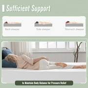 Gel Memory Foam Mattress Wave Comfort Foam Mattress 8 inch Mattress, CertiPUR-US Certified,Breathable Bed Mattress for Cooler Sleep Supportive & Pressure Relief,Removable Soft Cover,White Twin