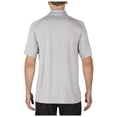 thumbnail image 2 of 5.11 Work Gear Men's Helios Short Sleeve Polo Shirt, Moisture-Wicking, Quick-Drying, Heather Grey, Large, Style 41192, 2 of 4