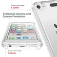 thumbnail image 6 of Feishell Gradient Clear Case for Apple iPod Touch 5/6/7,Dual Layer Hybrid 2-In-1 PC + TPU Transparent Anti-Scratch Shockproof Lightweight Slim Phone Case for iPod Touch 5/6/7,Clear, 6 of 7
