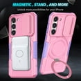thumbnail image 6 of for Samsung Galaxy S23 Case with Camera Sliding Cover, [Compatible with MagSafe] with Magnetic Ring Kickstand, Military Grade Heavy Duty Protection Phone Case for Samsung Galaxy S23, Pink, 6 of 10