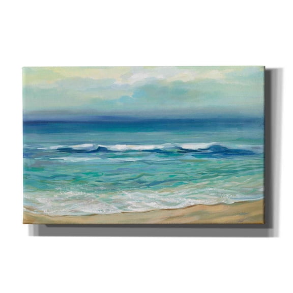 Epic Graffiti 'Seaside Sunrise' by Silvia Vassileva, Canvas Wall Art, 40"x26"