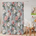 thumbnail image 6 of Shower Curtain Vintage Floral Leaf Shower Curtains for Bathroom Decor, Waterproof Polyester Shower Curtain Set with Hooks, Extra Long 72" x 84" Spring Flower Watercolor, 6 of 9