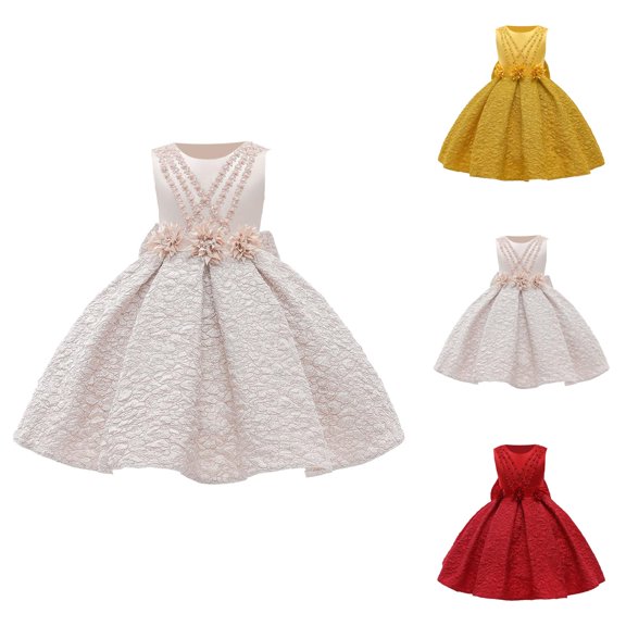 Elegant Sleeveless Gown for Girls, Formal Pageant Dress with Mesh Skirt and Fishtail Hemline, Flower Girl Dress for Piano Recital & Performance