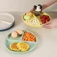 thumbnail image 3 of Dream Lifestyle Food Plate 3 Compartments Heat Resistant PP Round Cake Salad Serving Dish Kitchen Accessories, 3 of 8