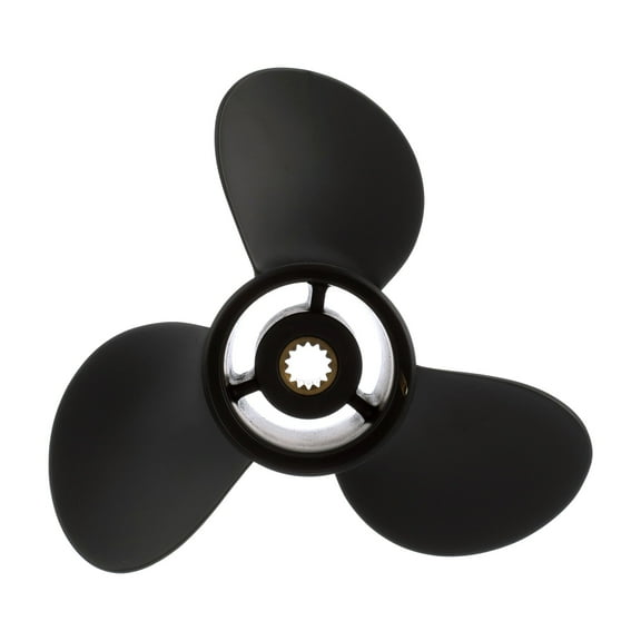 Quicksilver Black Diamond 3-Blade Aluminum Propeller, 10" Diameter x 13" Pitch, Right Hand Rotation