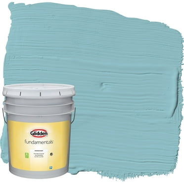 Glidden Fundamentals Interior Paint Kingston Aqua / Blue, Semi Gloss, 5 Gallon