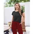 thumbnail image 6 of Ekouaer 2 Packs Pajamas for Women Set Cap Sleeve Top and Pants Soft Sleepwear Comfy Pjs Set with Pockets Loungewear, 6 of 6